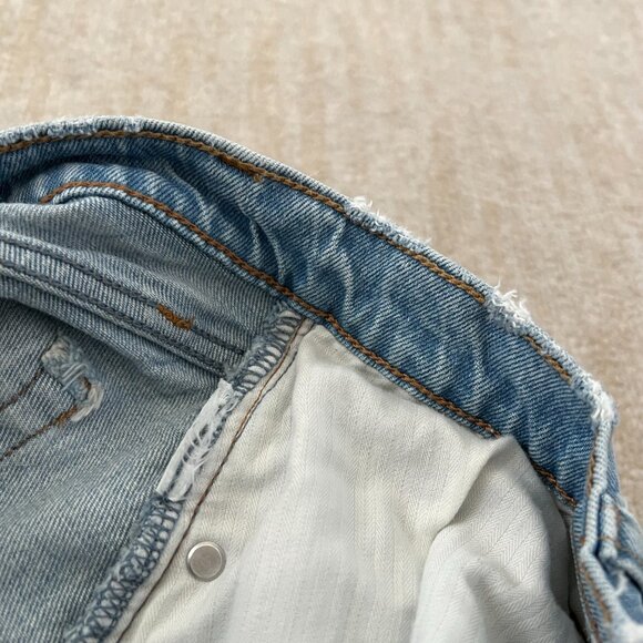 Abercrombie & Fitch High Rise Cutoff Jeans Denim Shorts 27 / 4 Blue Distressed - Picture 8 of 8